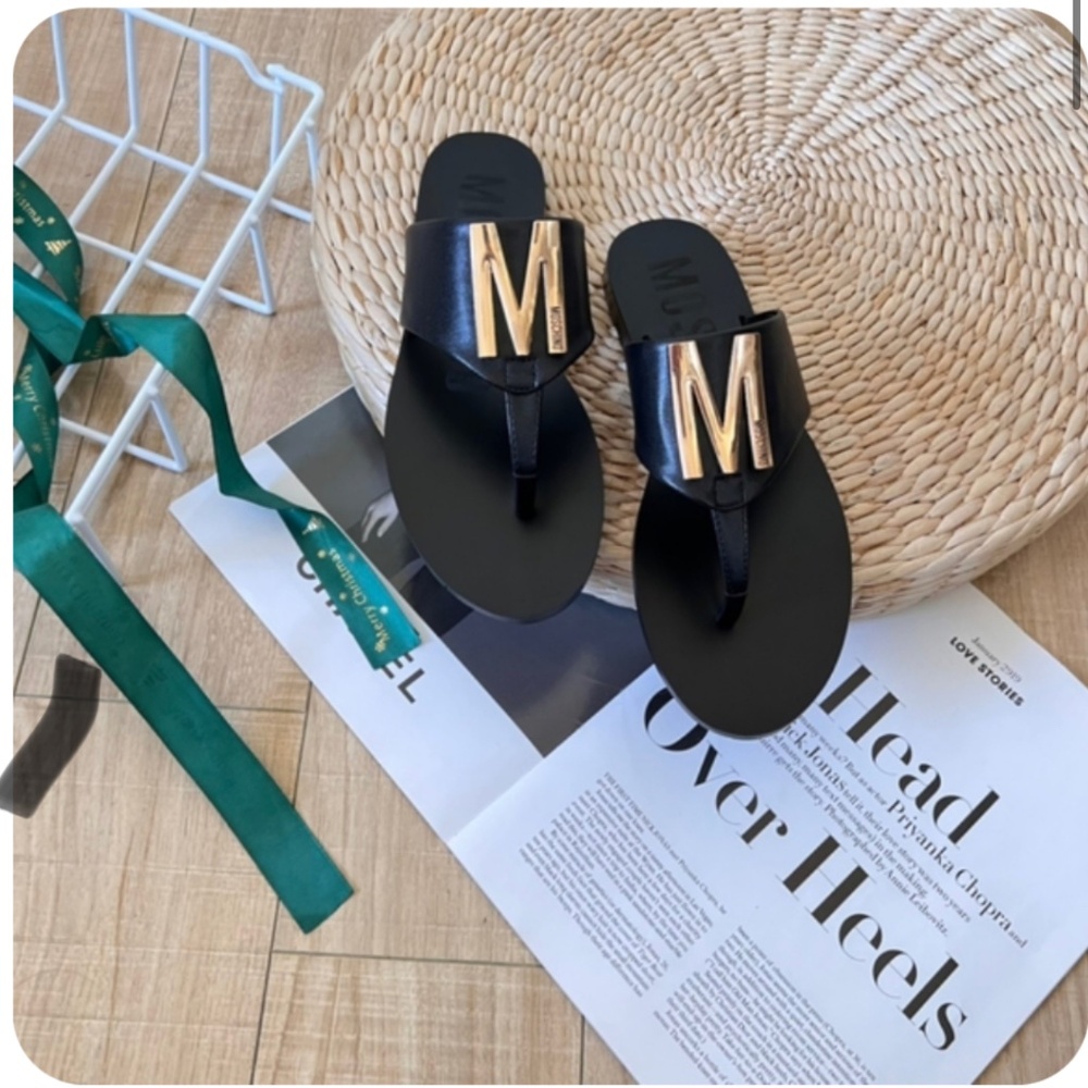 Moschino leather Slides